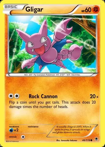 Gligar 46/119 Phantom Forces Pokemon card