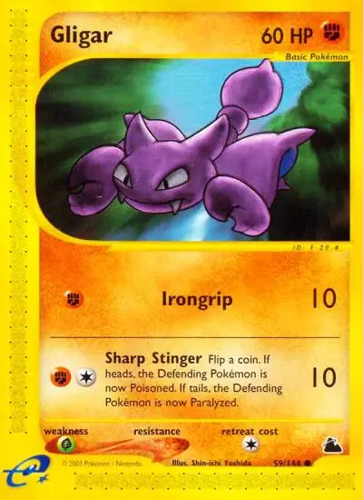Gligar 59/144 Skyridge Pokemon card