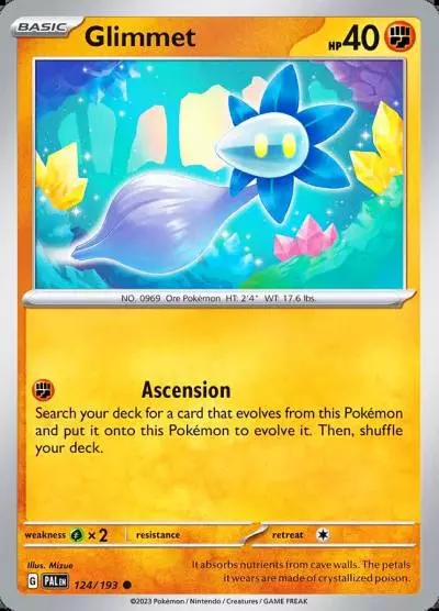 Glimmet 124/193 Paldea Evolved Pokemon card