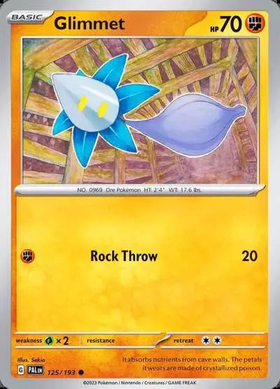 Glimmet 125/193 Paldea Evolved Pokemon card