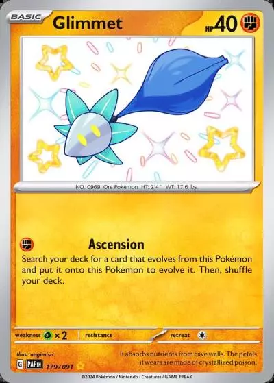 Glimmet 179/91 Paldean Fates Pokemon card