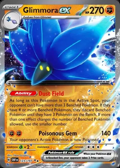 Glimmora ex 123/197 Obsidian Flames Pokemon card