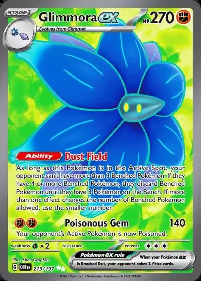 Glimmora ex 213/197 Obsidian Flames Pokemon card