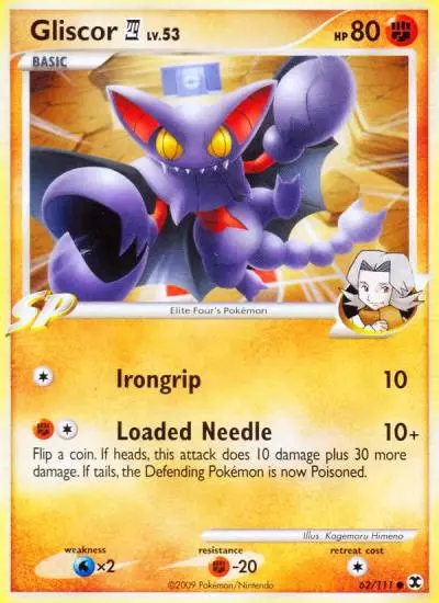 Gliscor E4 62/111 Rising Rivals Pokemon card