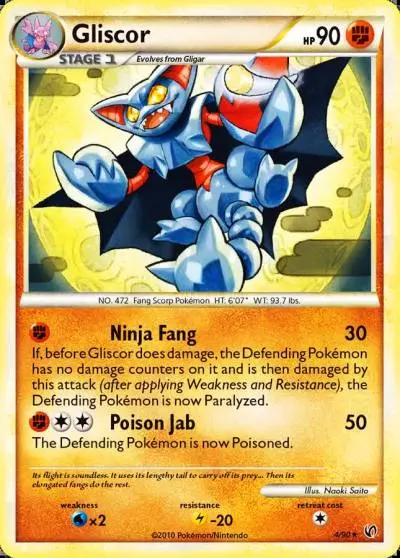 Gliscor 4/90 HS—Undaunted Pokemon card