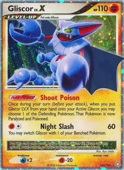 Gliscor LV.X 141/146 Legends Awakened Pokemon card