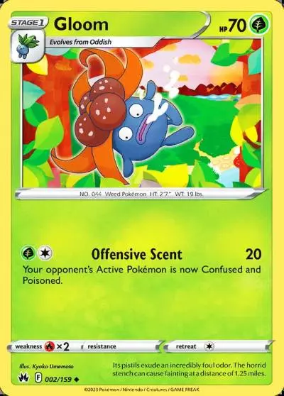 Gloom 2/159 Crown Zenith Pokemon card