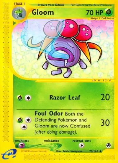 Gloom 78/165 Expedition Base Set Pokemon card
