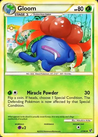 Gloom 27/90 HS—Undaunted Pokemon card