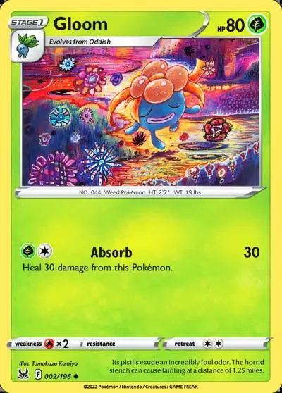 Gloom 2/196 Lost Origin Pokemon card