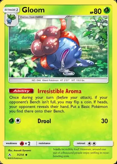 Gloom 7/214 Unbroken Bonds Pokemon card