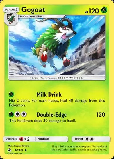 Gogoat 10/131 Forbidden Light Pokemon card