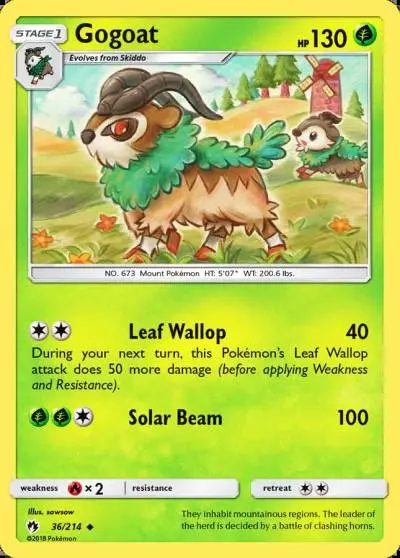 Gogoat 36/214 Lost Thunder Pokemon card