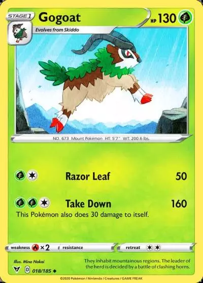 Gogoat 18/185 Vivid Voltage Pokemon card