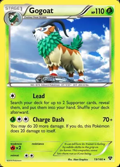 Gogoat 19/146 XY Pokemon card