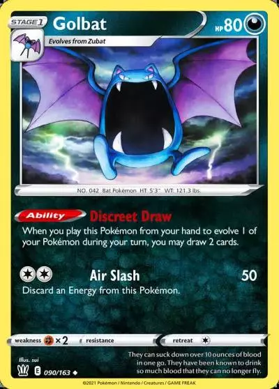 Golbat 90/163 Battle Styles Pokemon card