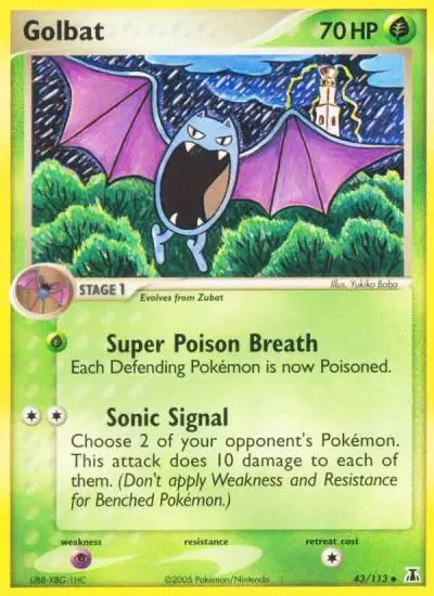 Golbat 43/113 Delta Species Pokemon card