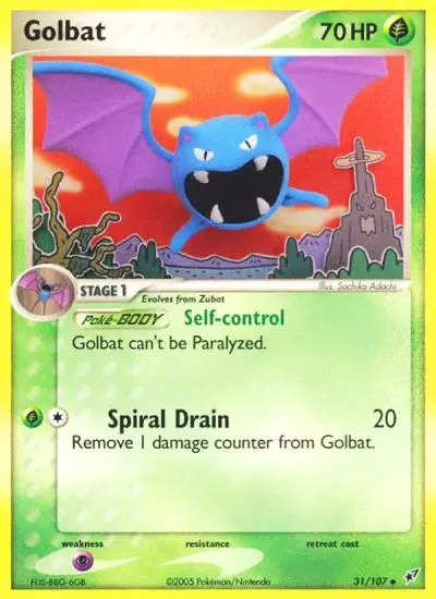 Golbat 31/107 Deoxys Pokemon card