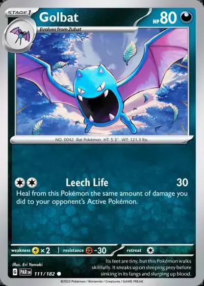 Golbat 111/182 Paradox Rift Pokemon card