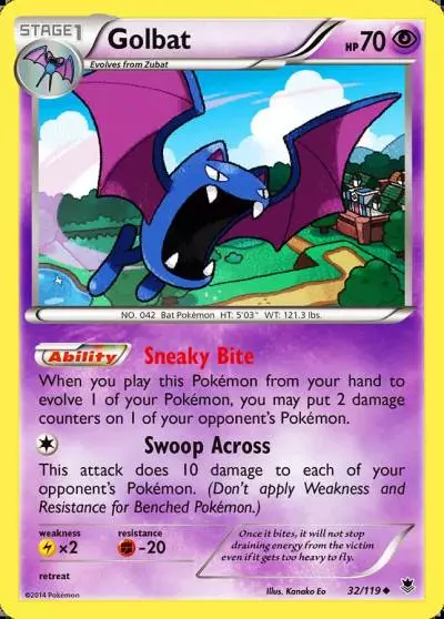 Golbat 32/119 Phantom Forces Pokemon card