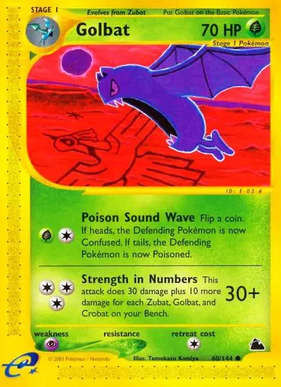 Golbat 60/144 Skyridge Pokemon card