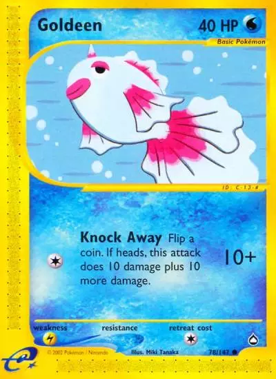 Goldeen 78/147 Aquapolis Pokemon card