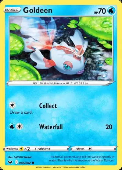 Goldeen 46/202 Sword & Shield Pokemon card