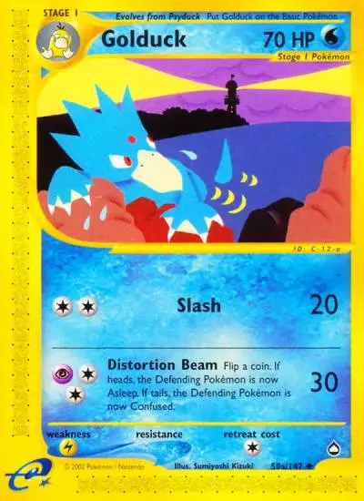 Golduck 50/147 Aquapolis Pokemon card