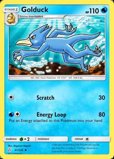 Golduck 41/236 Cosmic Eclipse Pokemon card