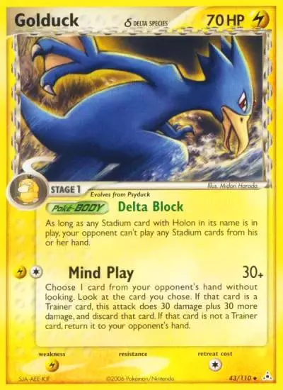 Golduck δ 43/110 Holon Phantoms Pokemon card