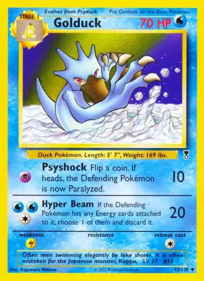 Golduck 43/110 Legendary Collection Pokemon card