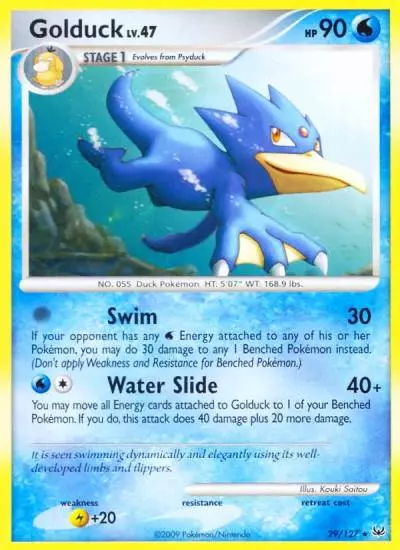 Golduck 29/127 Platinum Pokemon card