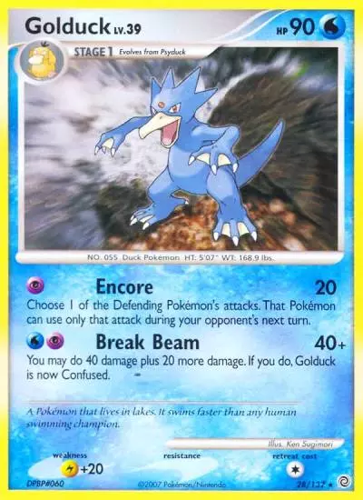 Golduck 28/132 Secret Wonders Pokemon card