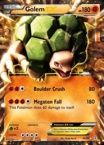 Golem-EX 46/83 Generations Pokemon card