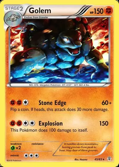 Golem 45/83 Generations Pokemon card