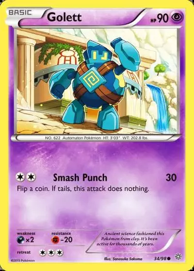 Golett 34/98 Ancient Origins Pokemon card