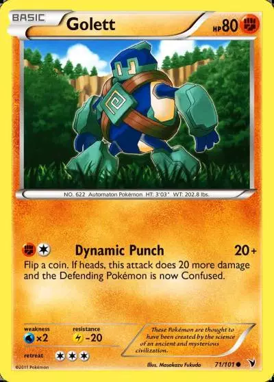 Golett 71/101 Noble Victories Pokemon card
