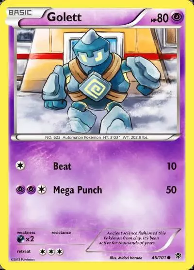 Golett 45/101 Plasma Blast Pokemon card