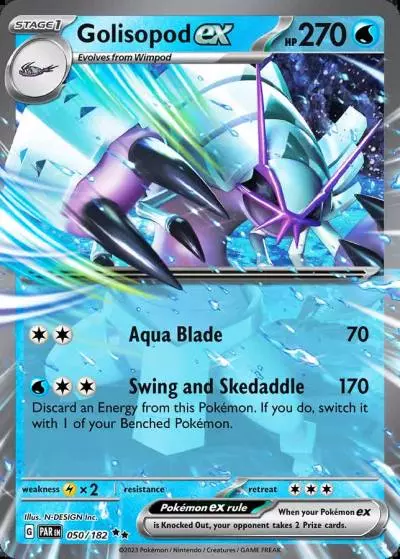 Golisopod ex 50/182 Paradox Rift Pokemon card