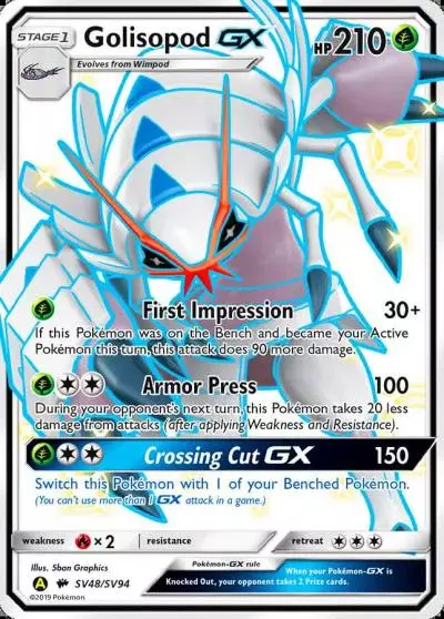 Golisopod-GX SV48/94 Hidden Fates Shiny Vault Pokemon card