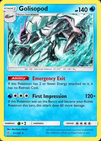 Golisopod 51/236 Unified Minds Pokemon card