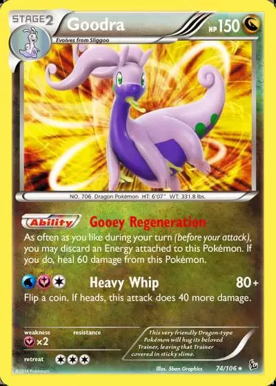 Goodra 74/106 Flashfire Pokemon card