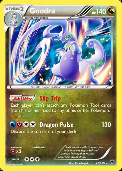 Goodra 77/119 Phantom Forces Pokemon card