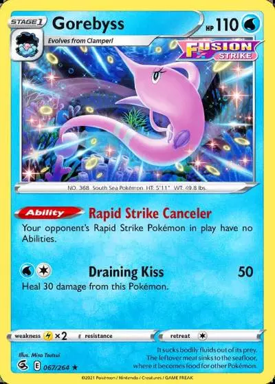 Gorebyss 67/264 Fusion Strike Pokemon card