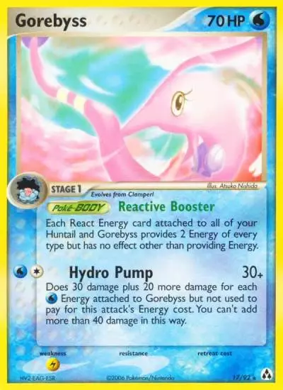 Gorebyss 17/92 Legend Maker Pokemon card