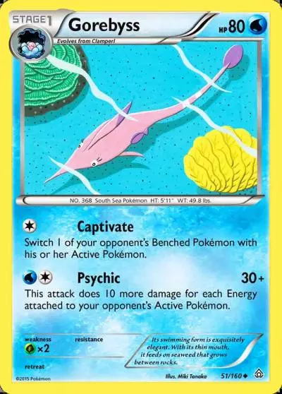 Gorebyss 51/160 Primal Clash Pokemon card