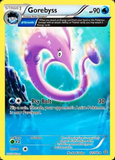 Gorebyss 52/160 Primal Clash Pokemon card