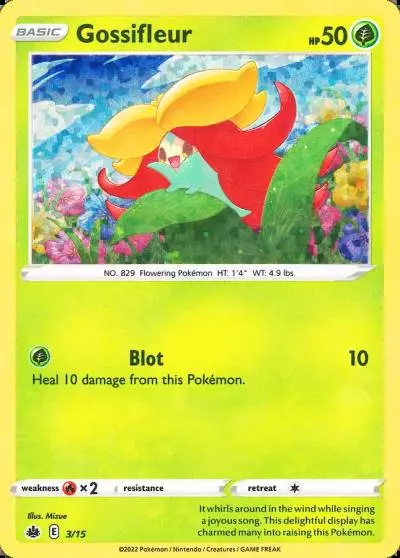 Gossifleur 3/15 McDonald's Collection 2022 Pokemon card