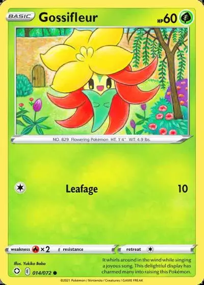 Gossifleur 14/72 Shining Fates Pokemon card