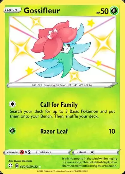 Gossifleur SV010/122 Shining Fates Shiny Vault Pokemon card